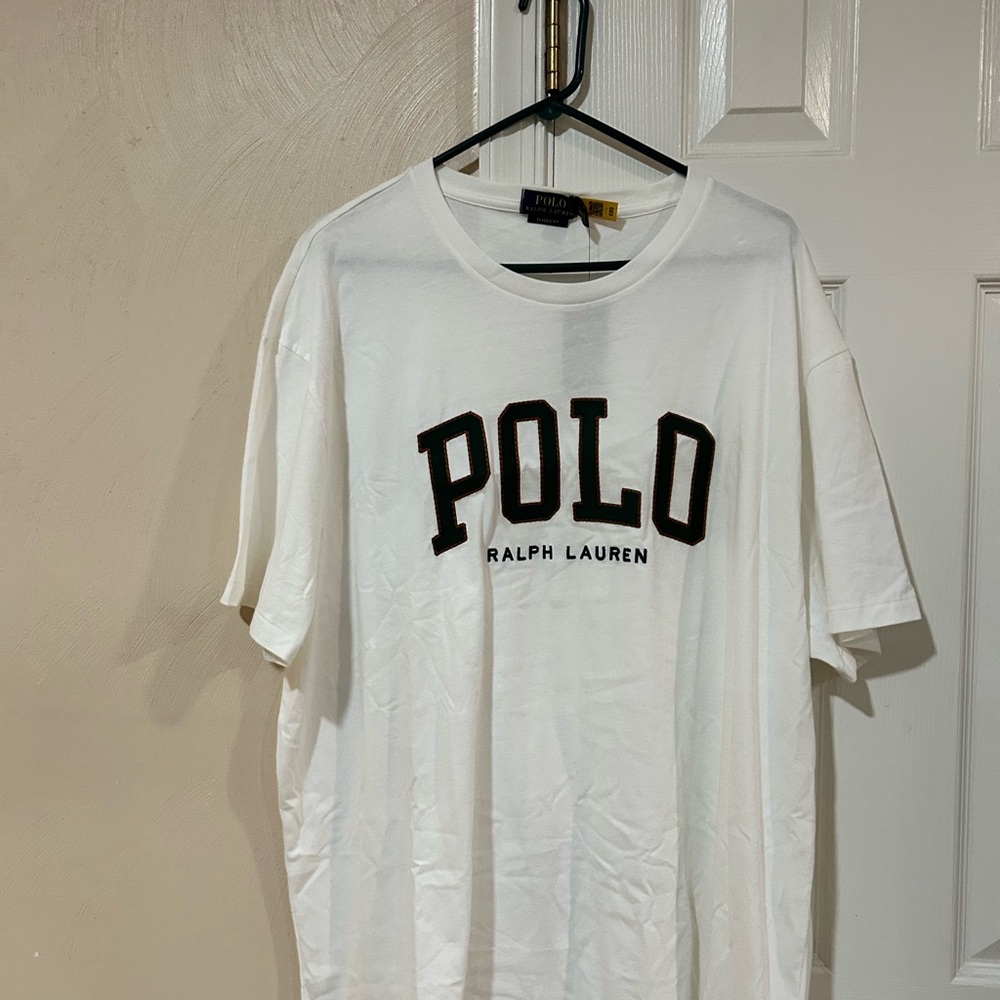 Classic White Tee with Bold Black Text